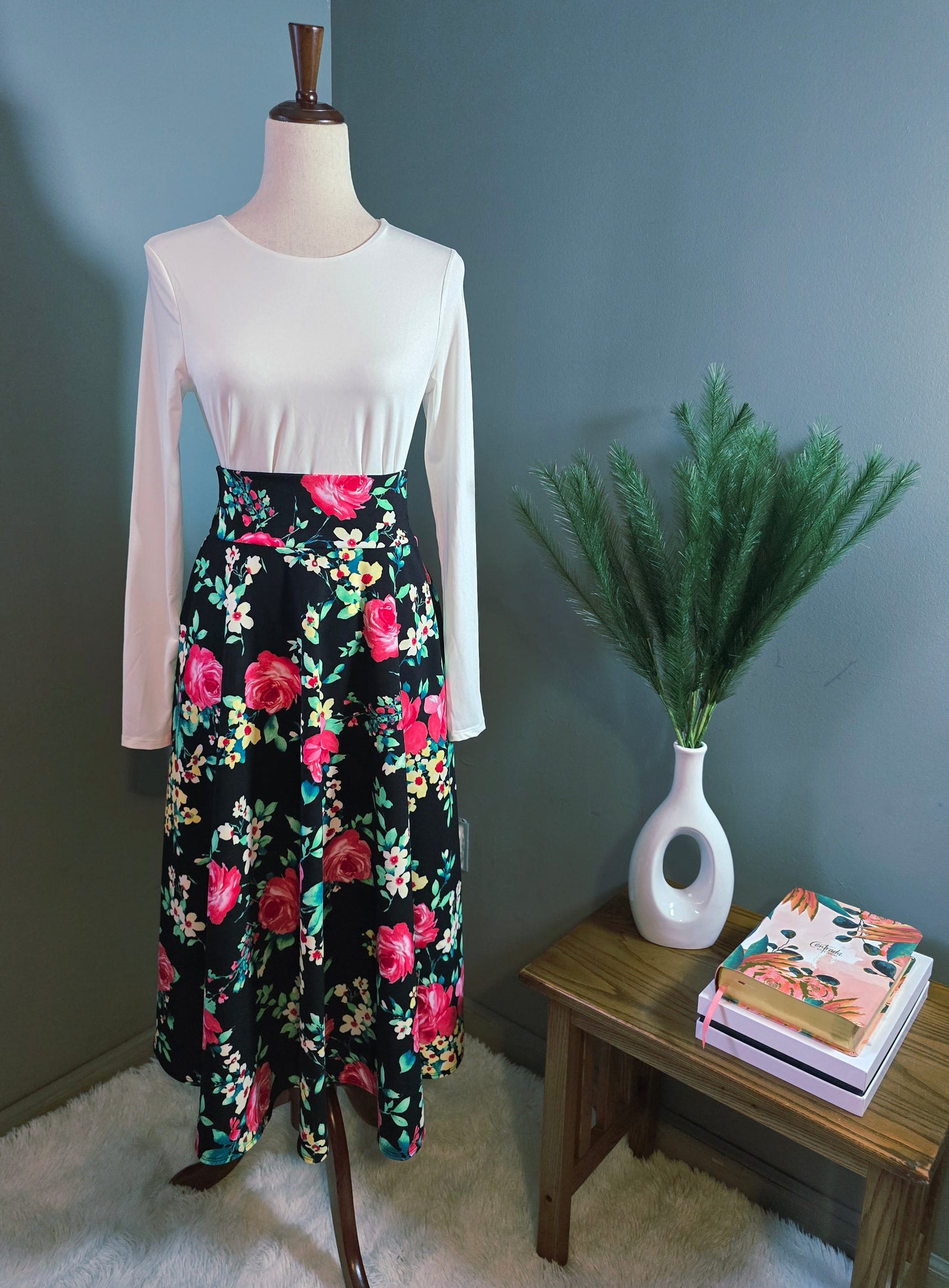 Floral Midi Skirt