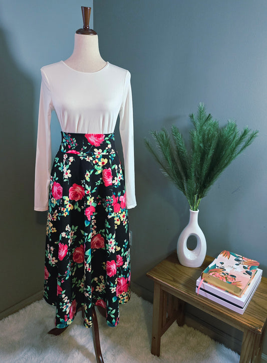 Floral Midi Skirt