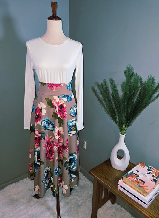 Floral Midi Skirt