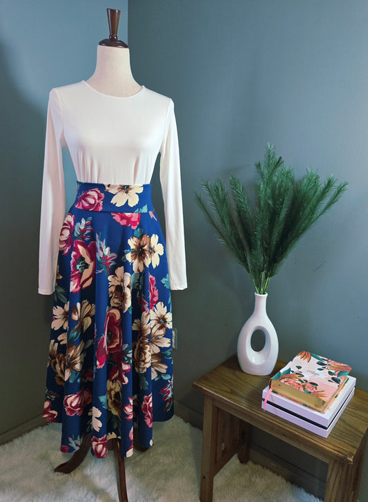 Floral Midi Skirt