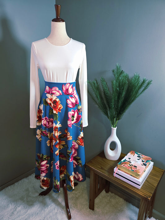 Floral Midi Skirt