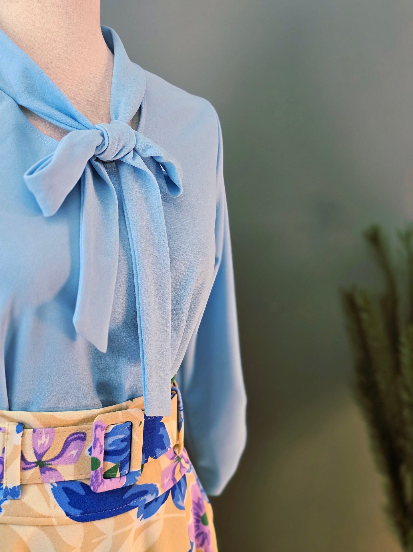 Sky Blue Bow Top
